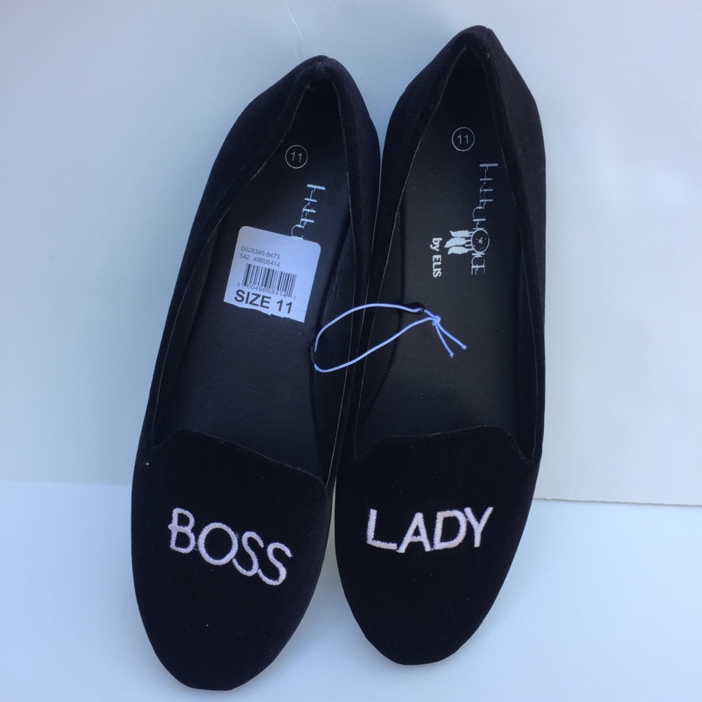 Boss Lady Black Suede FLATS NEW!